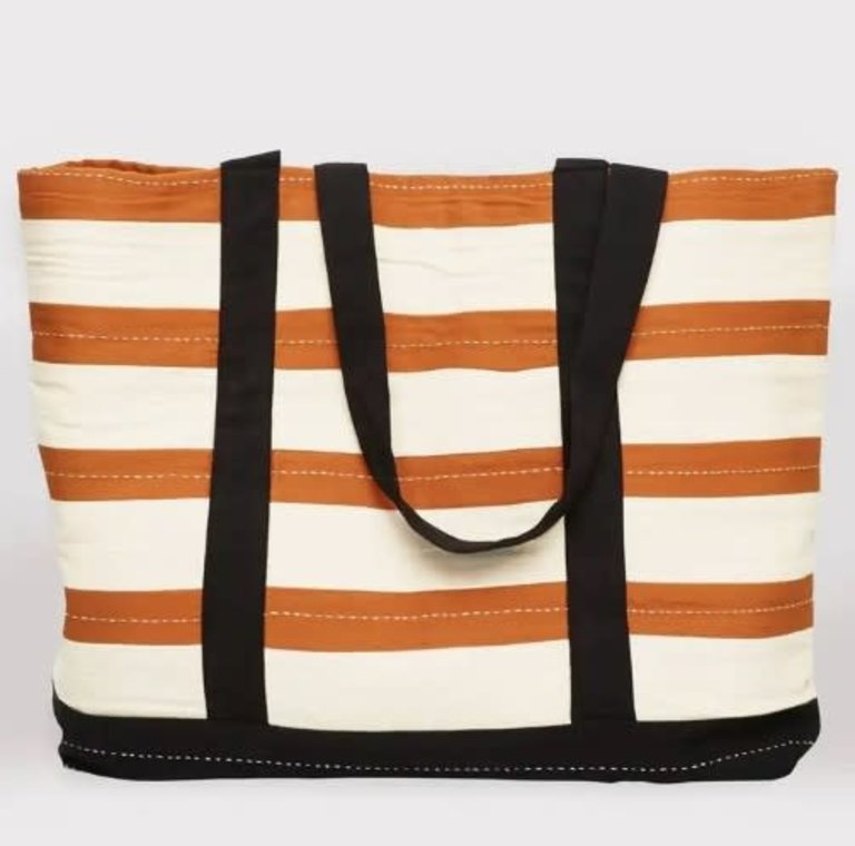 Colleen Clines Stripe Canvas Tote Bag