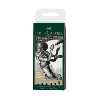 Faber-Castell PITT Artist 6 Pen Black Set