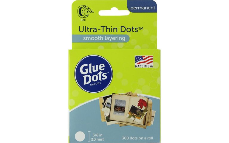 Glue Dots Glue Dots Ultra-Thin Permanent .38" 300 Pack