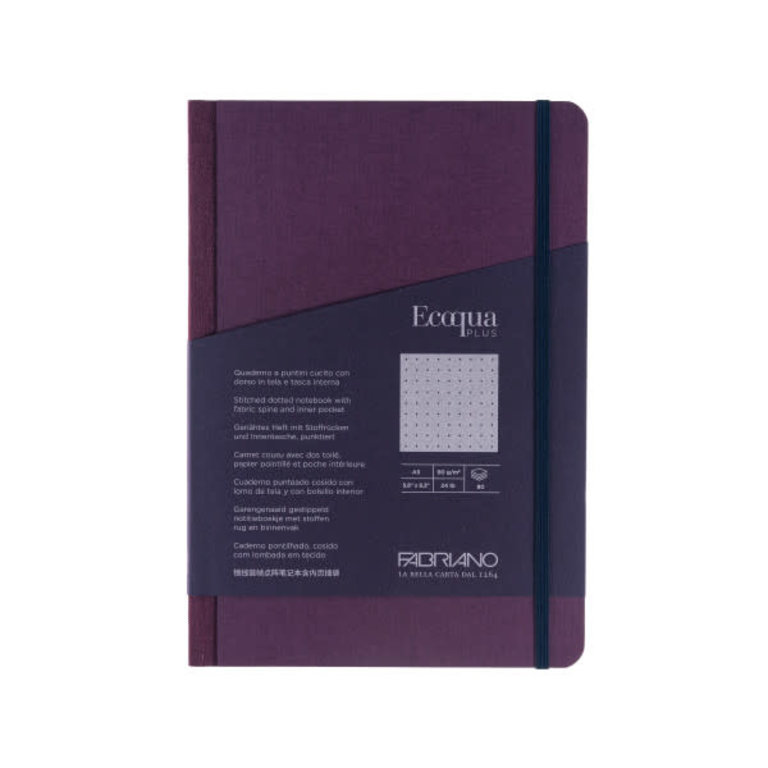 Fabriano Ecoqua Plus Fabric-Bound Notebook Dotted