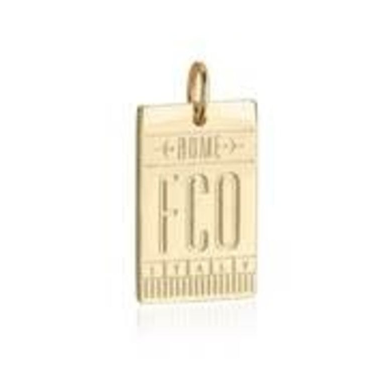 Jet Set Candy Ewr New Jersey Luggage Tag Charm - Gold