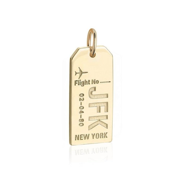 Nicole Parker King Jet Set Candy Luggage Tag Charm Gold