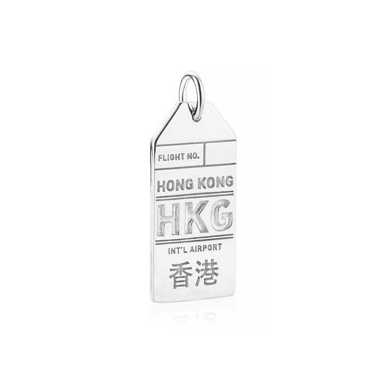 Nicole Parker King Jet Set Candy Luggage Tag Charm Silver