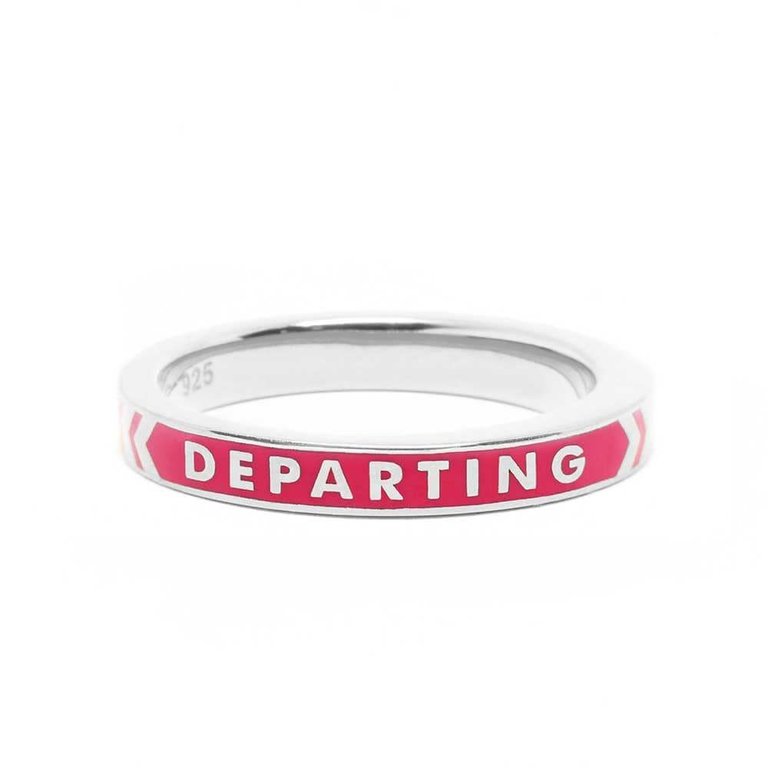 Nicole Parker King Jet Set Candy Silver Travel Ring