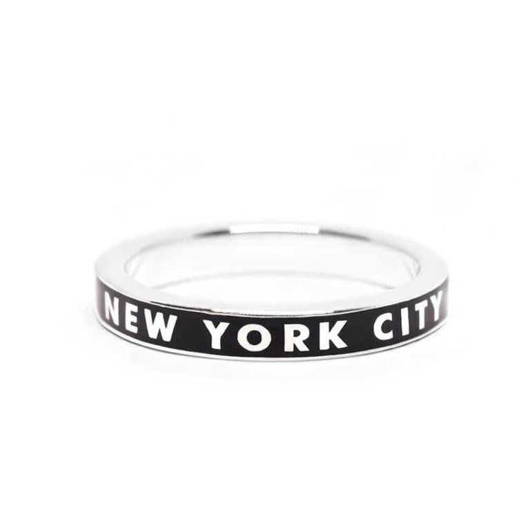 Nicole Parker King Jet Set Candy Silver Travel Ring