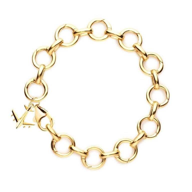 Nicole Parker King Jet Set Candy Infinity Link Charm Bracelet