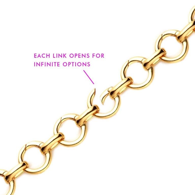 Nicole Parker King Jet Set Candy Infinity Link Charm Bracelet