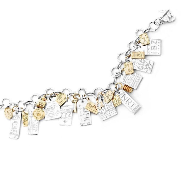 Nicole Parker King Jet Set Candy Infinity Link Charm Bracelet