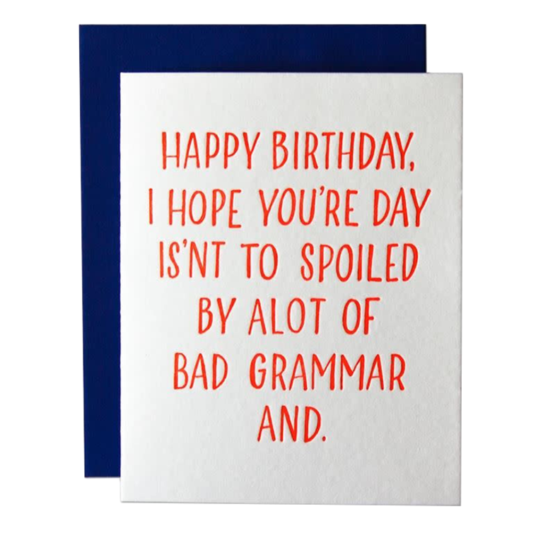 Morgan Calderini Ladyfingers Letterpress Card Birthday