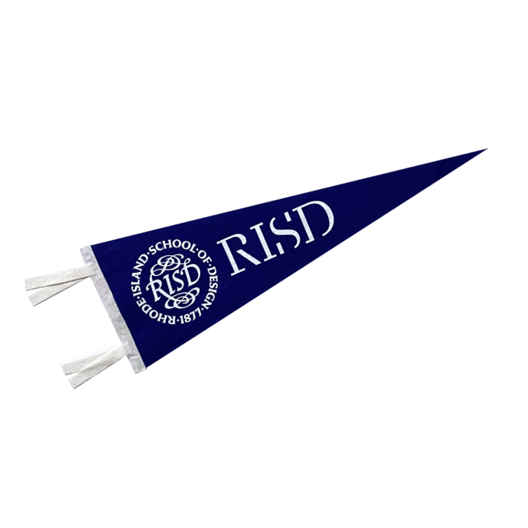 RISD RISD Pennant  Royal /White 9"x27"