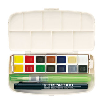 Kuretake Zig Gansai Tambi Portable 14-Color Set