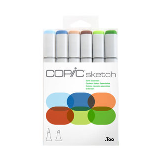 Copic Sketch Marker Earth Essentials 6 Set