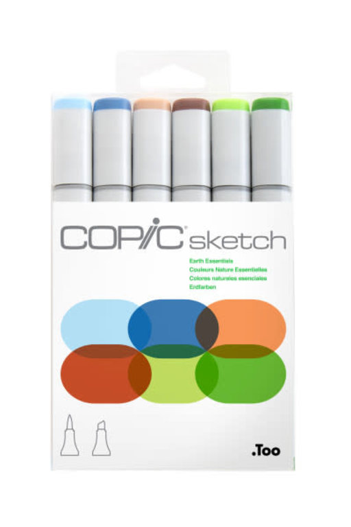 Copic COPIC Sketch Marker Earth Essentials 6 Set