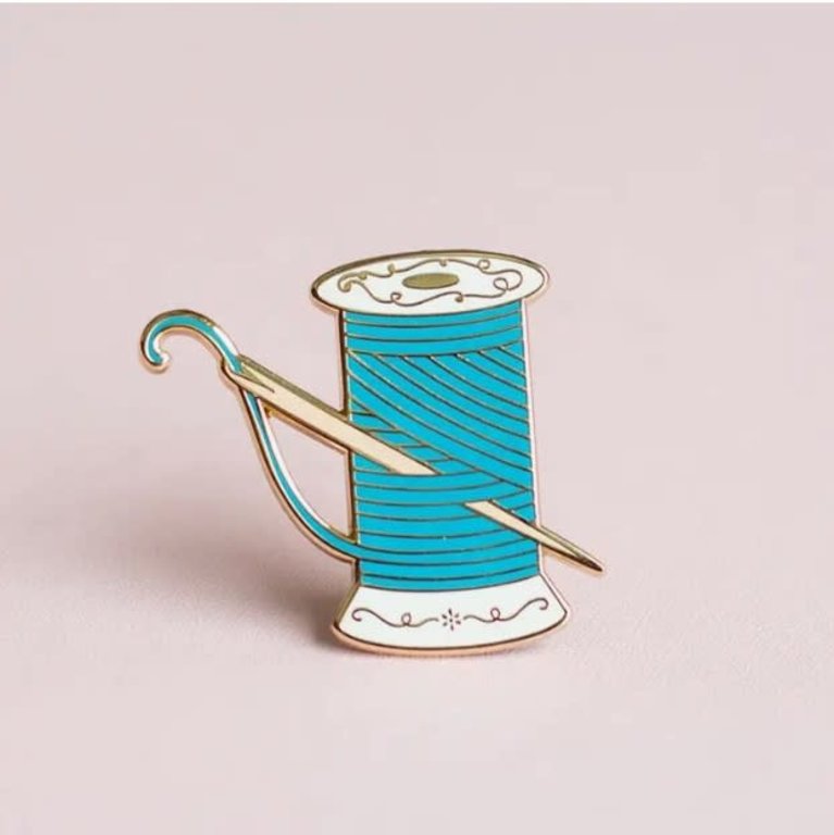 The Gray Muse The Gray Muse Needle and Thread Enamel Pin