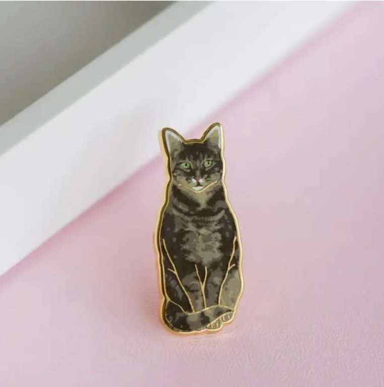 The Gray Muse The Gray Muse Cat Enamel Pin