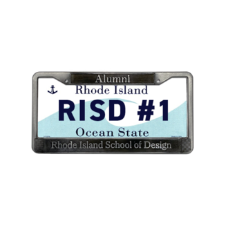 RISD Alumni License Plate Frame Antique Pewter