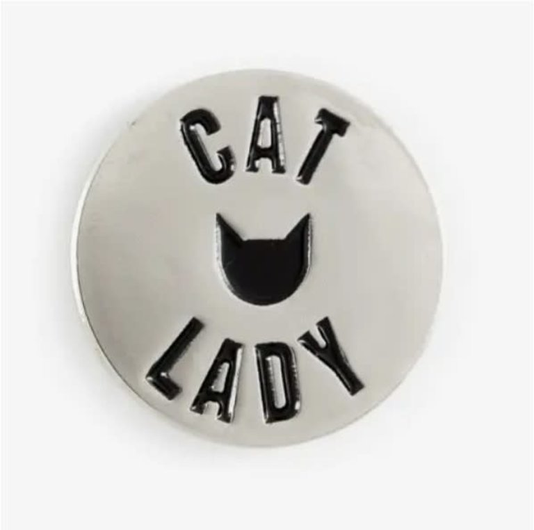 These Are Things These Are Things Enamel Pin Cat Lady