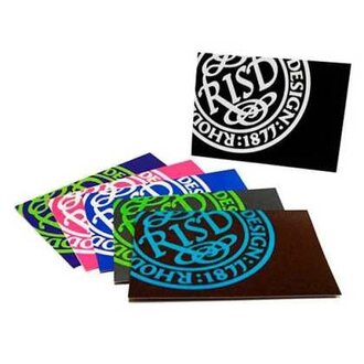 Blank RISD Seal Notecard 12 Pack Assorted Colors