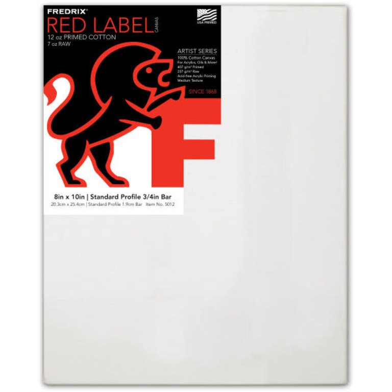 Fredrix Fredrix Artist Series Red Label 12 oz. Primed Cotton Stretched Canvas 3/4"