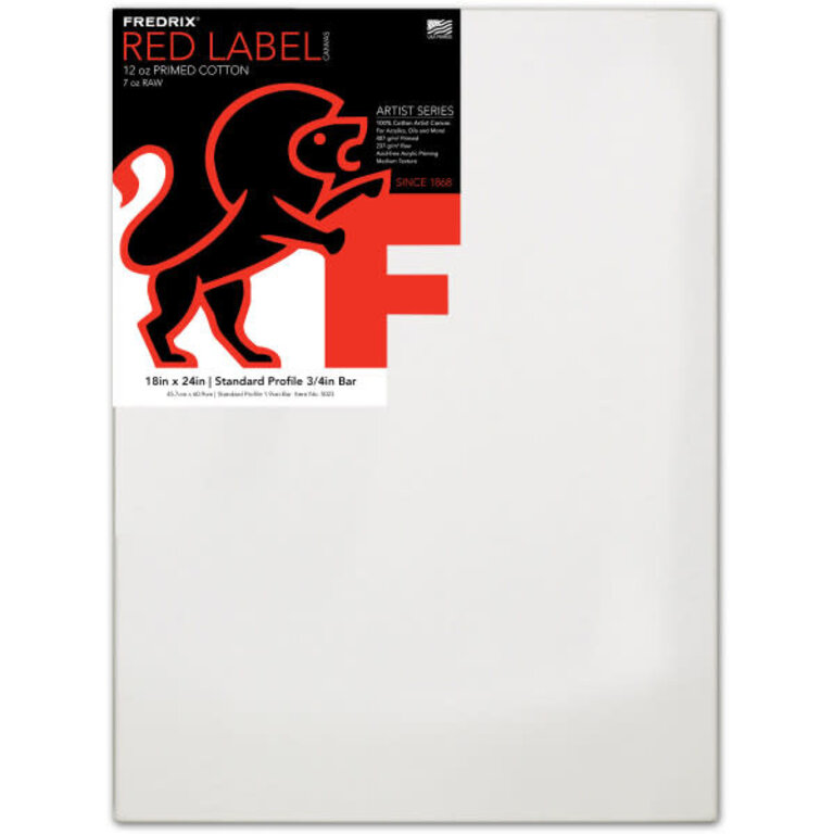 Fredrix Fredrix Artist Series Red Label 12 oz. Primed Cotton Stretched Canvas 3/4"