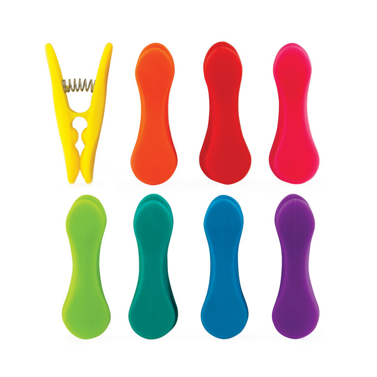 $10.00 Rainbow Bag Clips Set of 8