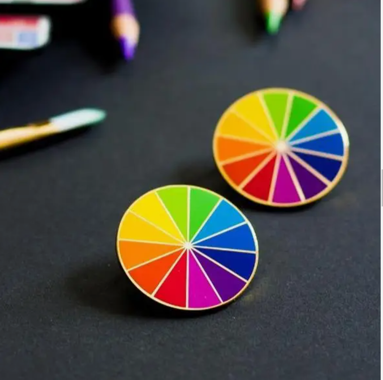 The Gray Muse Color Wheel Pin