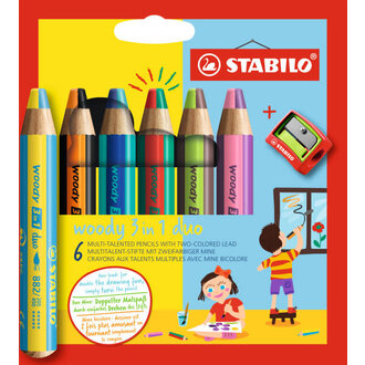 Stabilo Woody 3 in 1 Duo 6 Set