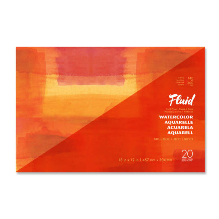 Fluid Watercolor Paper Pad 140lb Cold Press 8 x 8