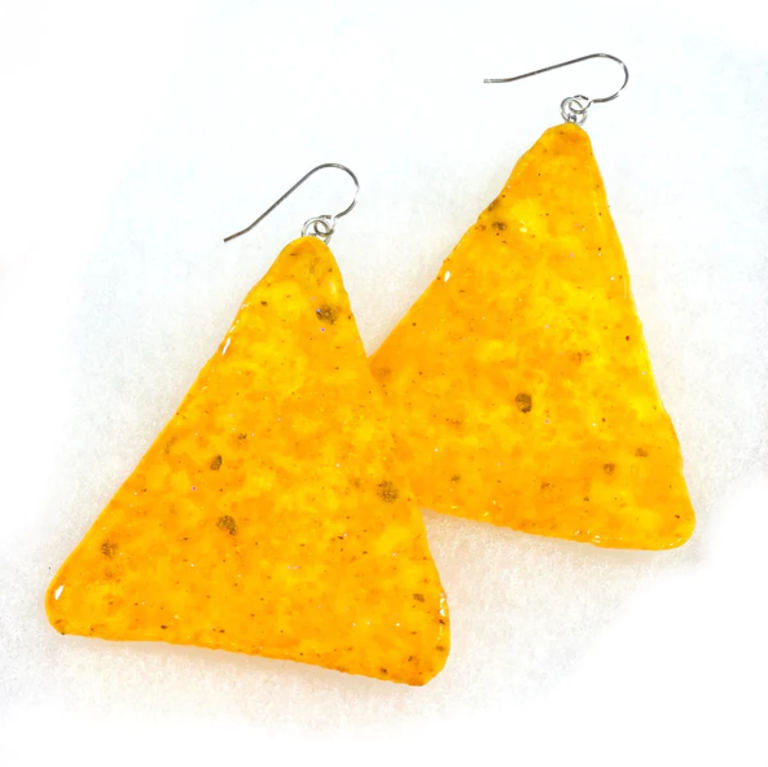 Debbie Tuch Glitterlimes Tortilla Chip Drop Earrings