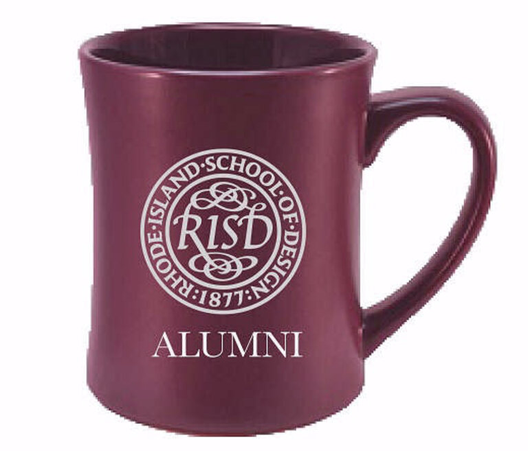 RISD RISD Seal Etched Ceramic Alumni Mug 16 oz Maroon