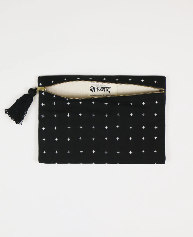 Colleen Clines Anchal Cross-Stitch Pouch Clutch