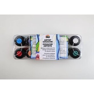 Yasutomo Niji Artist Gouache 12 Color Set