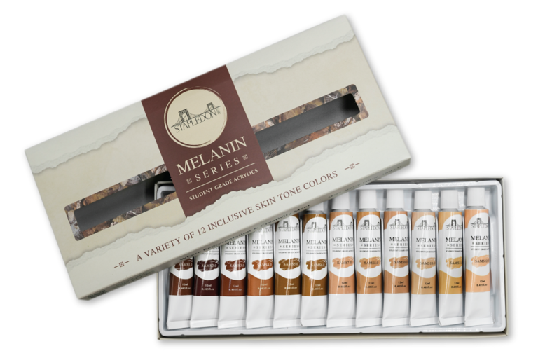 Stapledon Arts Melanin Series - Skin Tone Acrylic Paints 12 Set