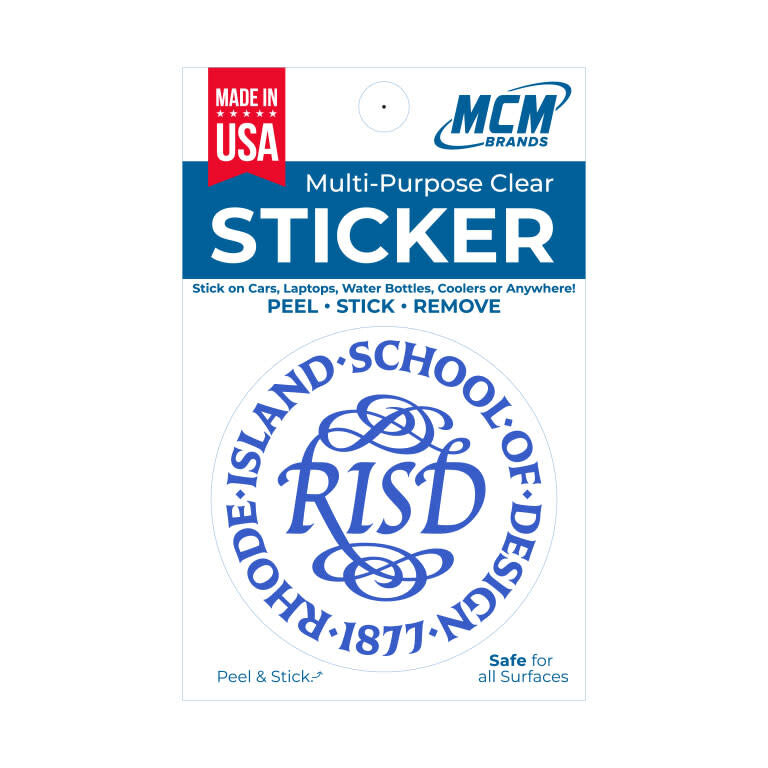MCM RISD Medallion 3" Sticker Blue