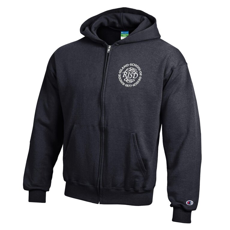 Champion Men's Powerblend Full Zip Medallion Sweatshirt