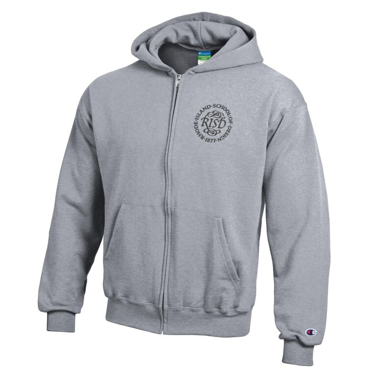 Champion Men's Powerblend Full Zip Medallion Sweatshirt