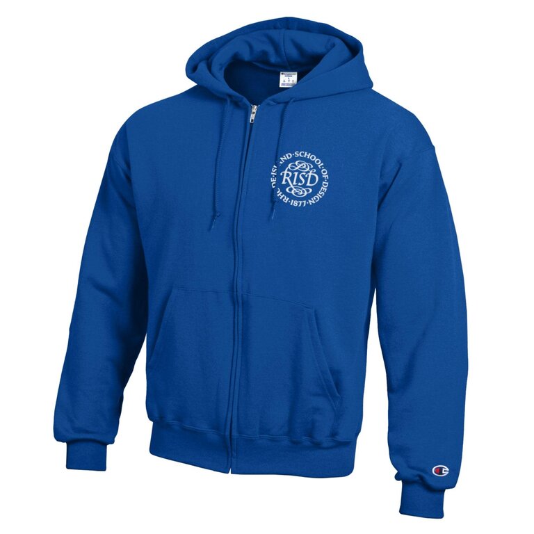 Champion Men's Powerblend Full Zip Medallion Sweatshirt