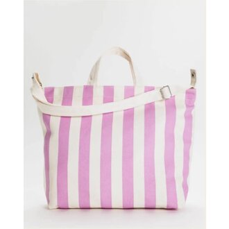Ellen Van Der Laan Baggu zip Duck Awning Stripe   Pink Horizontal