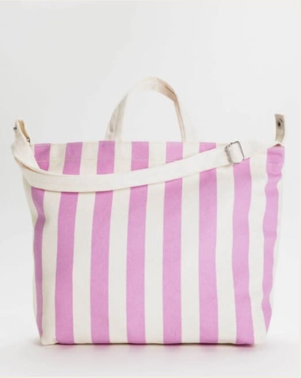 Ellen Van Der Laan Baggu zip Duck Awning Stripe   Pink Horizontal