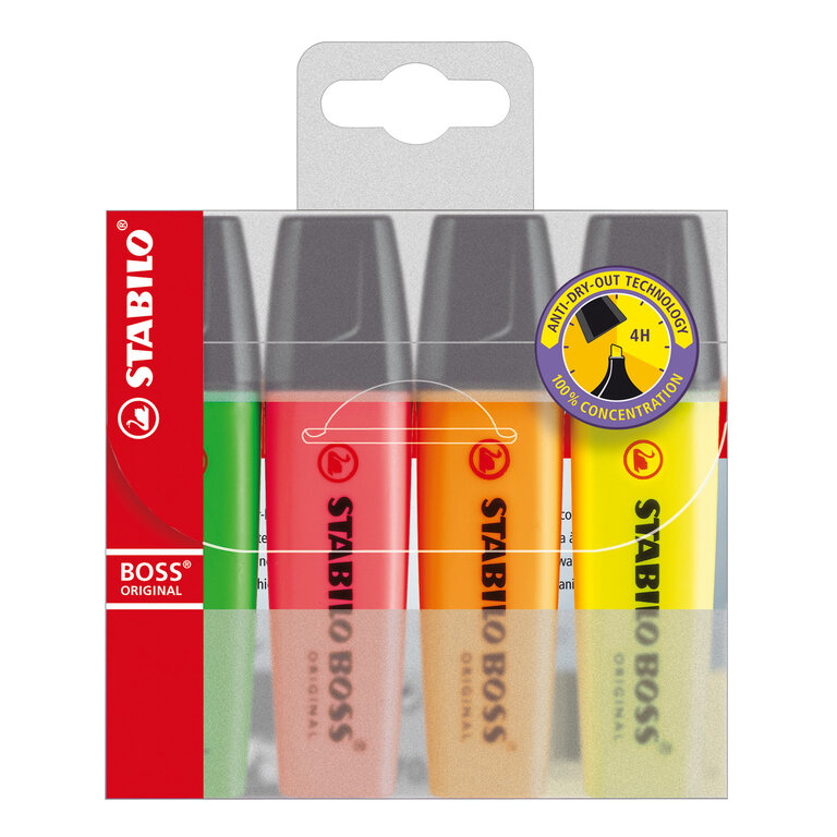 Stabilo Stabilo Boss Highlighter 4 Set