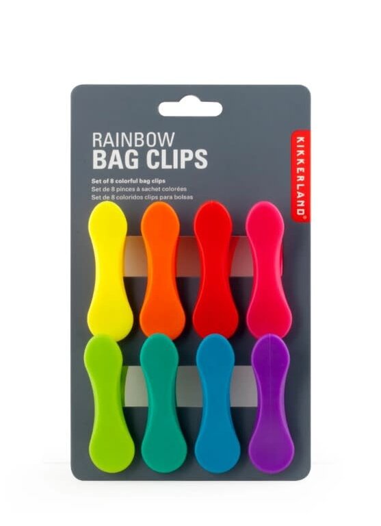 $10.00 Rainbow Bag Clips Set of 8