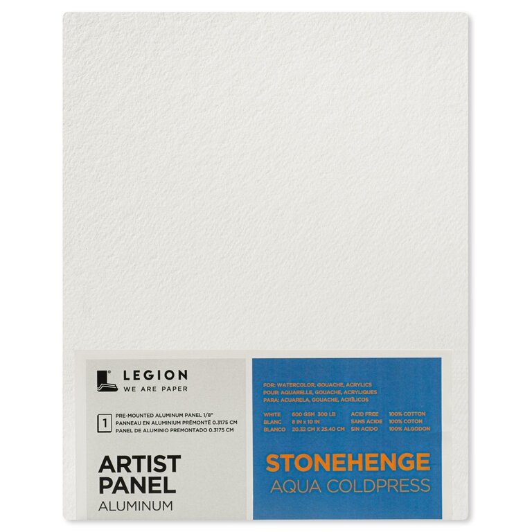 Legion Legion Stonehenge Aqua Aluminum-Backed Artist Panel White