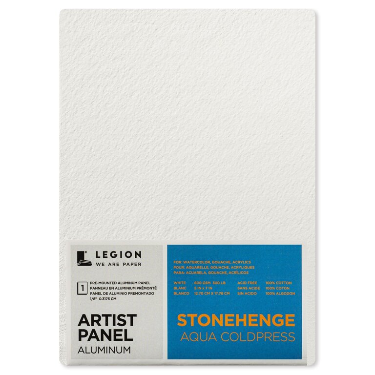 Legion Legion Stonehenge Aqua Aluminum-Backed Artist Panel White