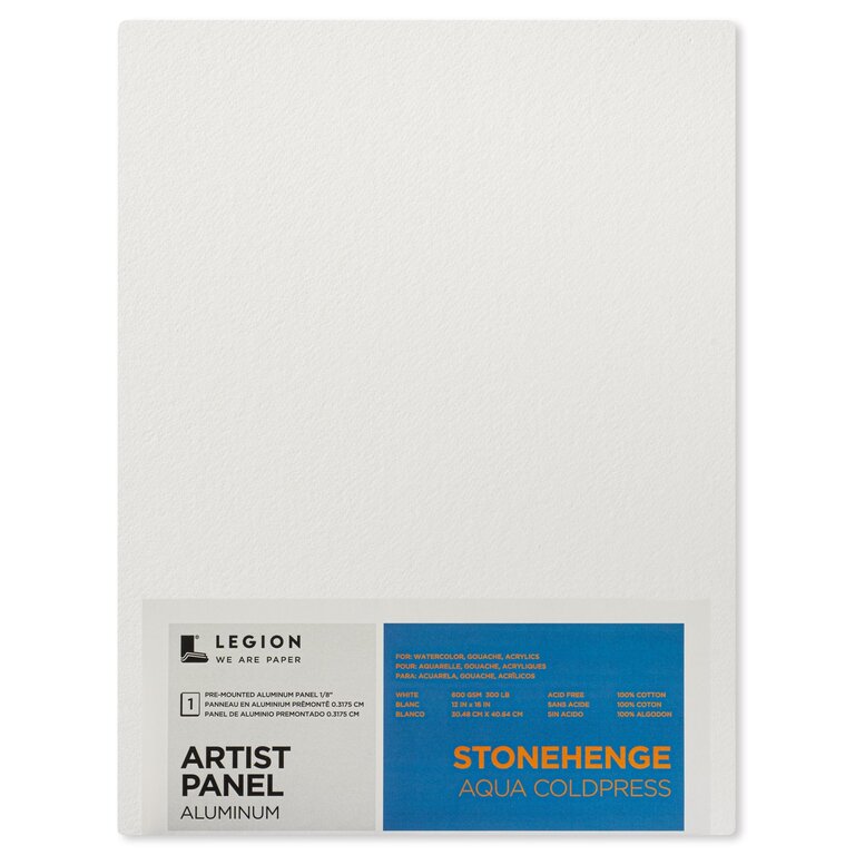 Legion Legion Stonehenge Aqua Aluminum-Backed Artist Panel White