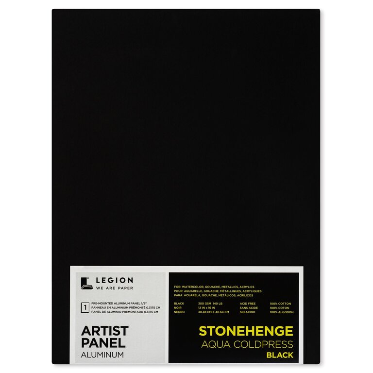 Legion Legion Stonehenge Aqua Aluminum-Backed Artist Panel Black