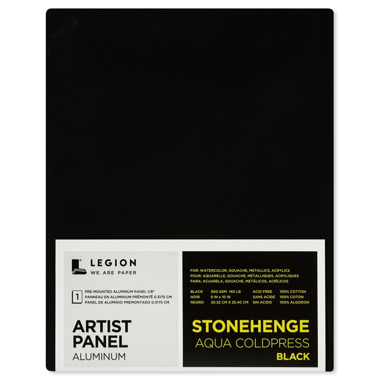 Legion Legion Stonehenge Aqua Aluminum-Backed Artist Panel Black