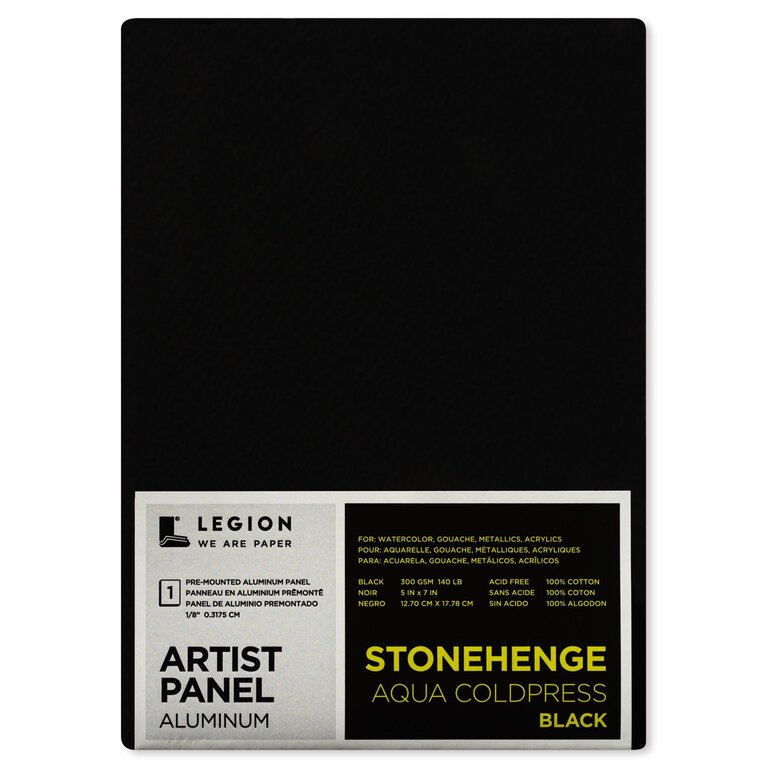 Legion Legion Stonehenge Aqua Aluminum-Backed Artist Panel Black