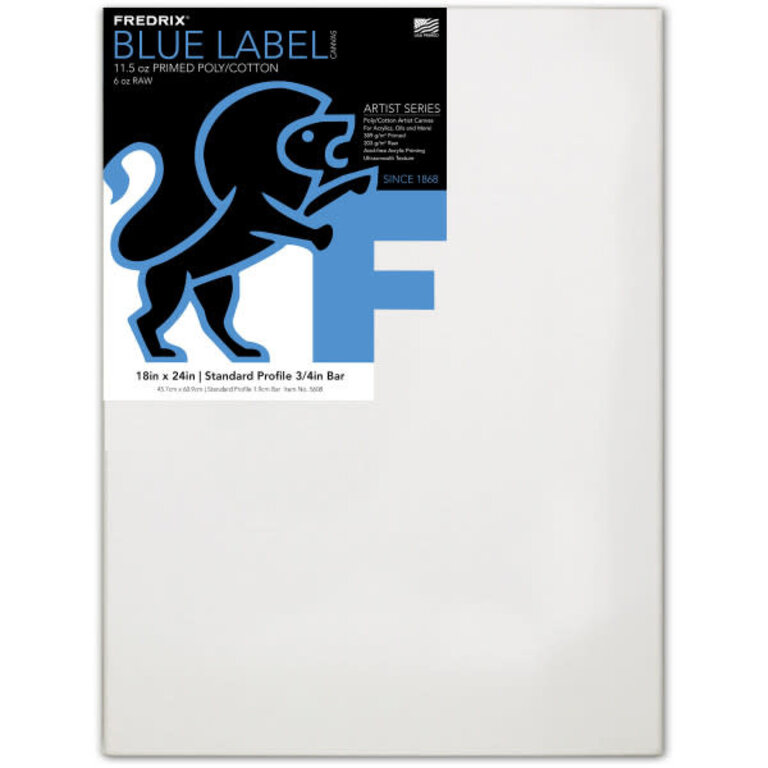 Fredrix Fredrix Artist Series Blue Label Ultrasmooth 11.5 oz. Acrylic Primed Stretched Poly/Cotton Canvas