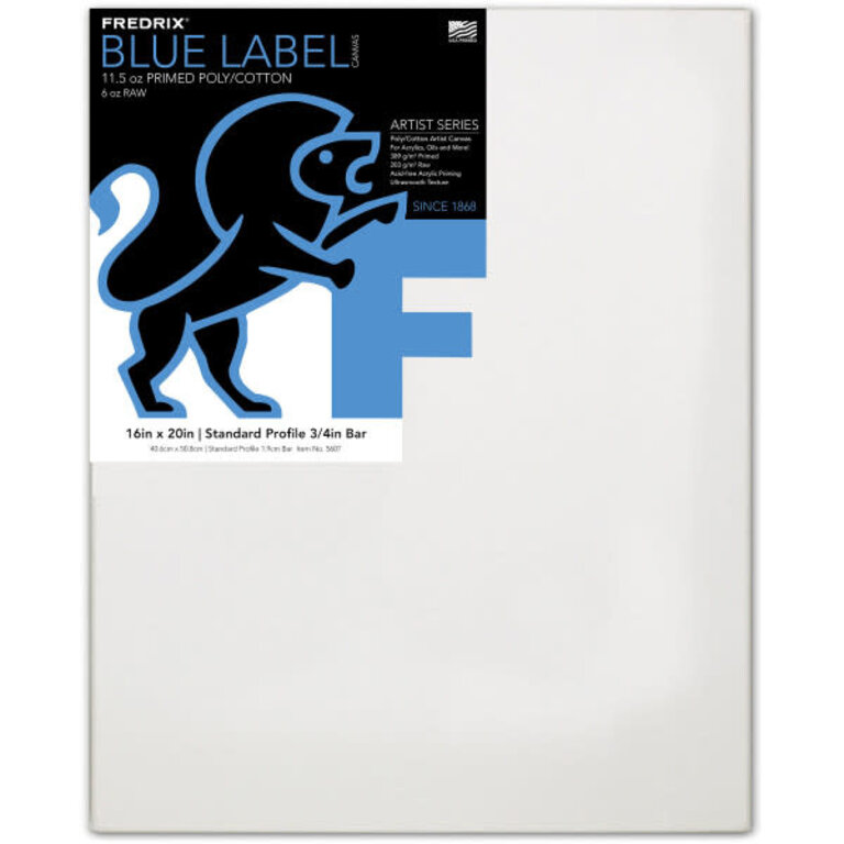 Fredrix Fredrix Artist Series Blue Label Ultrasmooth 11.5 oz. Acrylic Primed Stretched Poly/Cotton Canvas