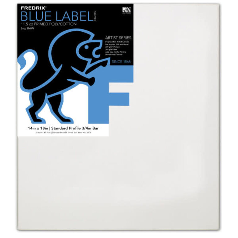 Fredrix Fredrix Artist Series Blue Label Ultrasmooth 11.5 oz. Acrylic Primed Stretched Poly/Cotton Canvas